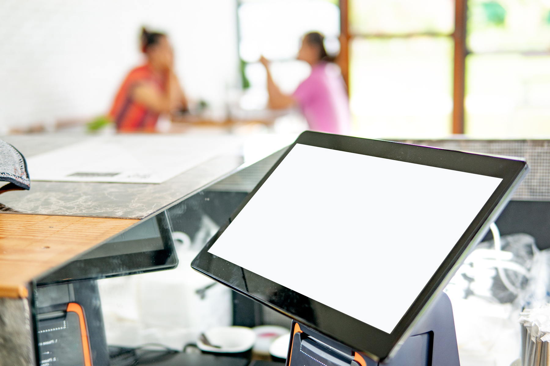 blank screen POS machine equipment.